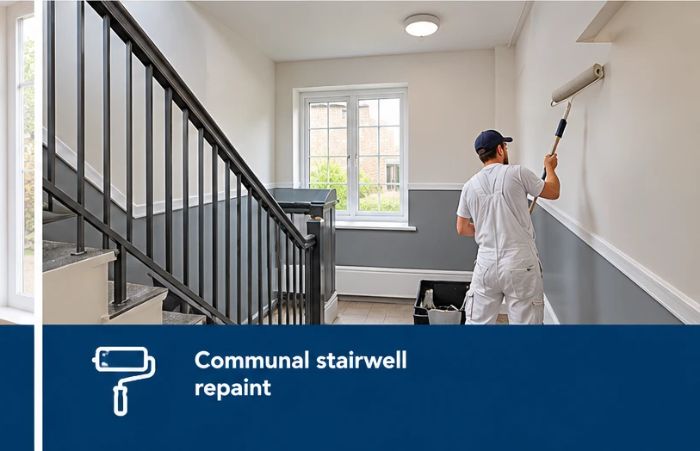 Communal stairwell painting